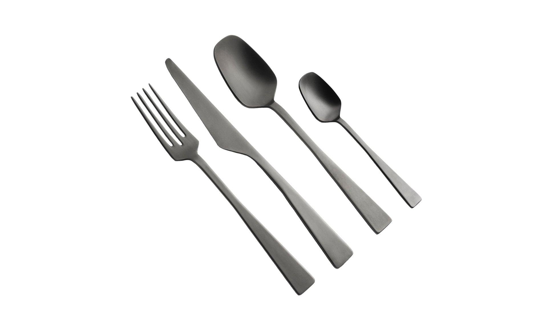 knIndustrie - knIndustrie Zest Besteck Schwarz | 24 teilig - Bestecke - Sarto Group