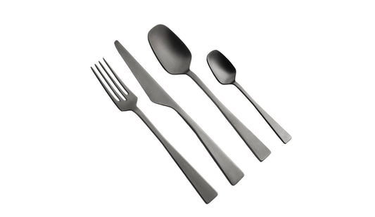 knIndustrie - knIndustrie Zest Besteck Schwarz | 4 teilig - Bestecke - Sarto Group