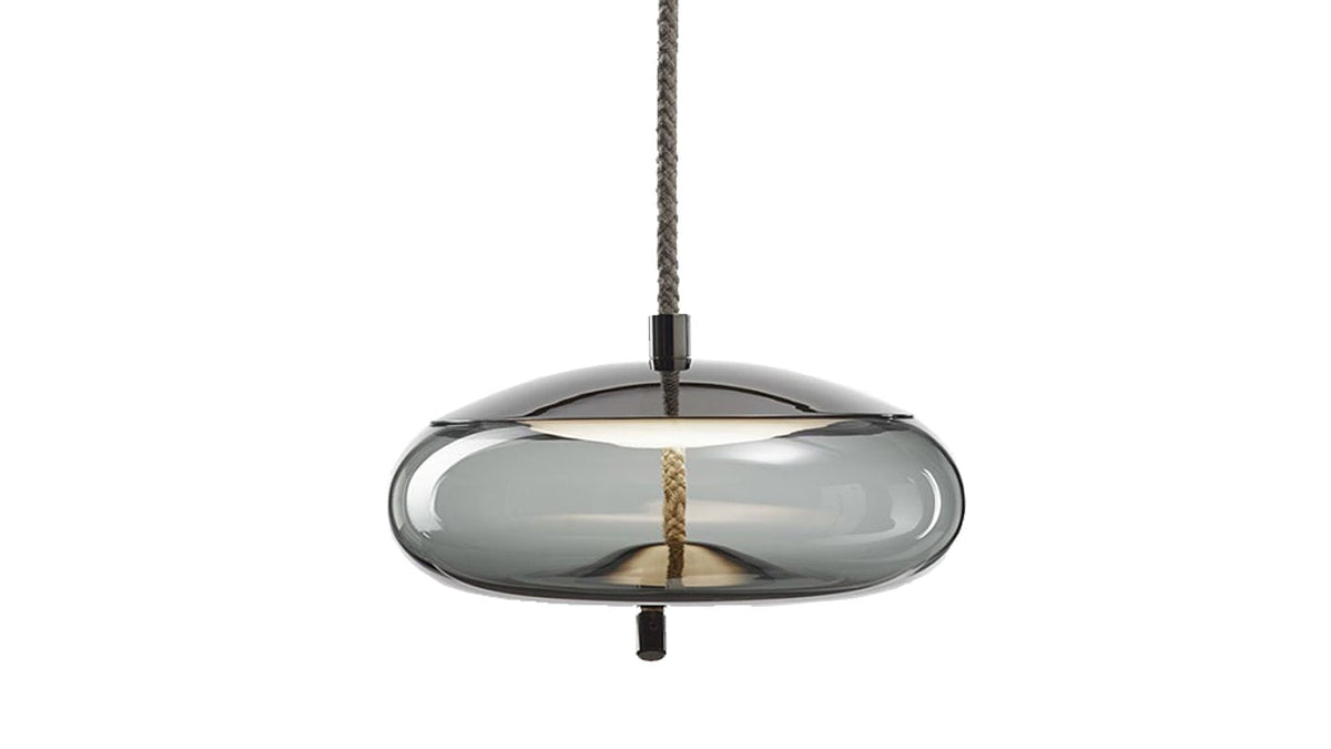 Brokis Knot Small Hängeleuchte Disco | Rauchgrau - BL Chrom