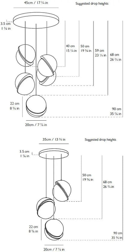 Lee Broom - Lee Broom Mini Crescent Hängeleuchte | Set - Hängeleuchten - Sarto Group