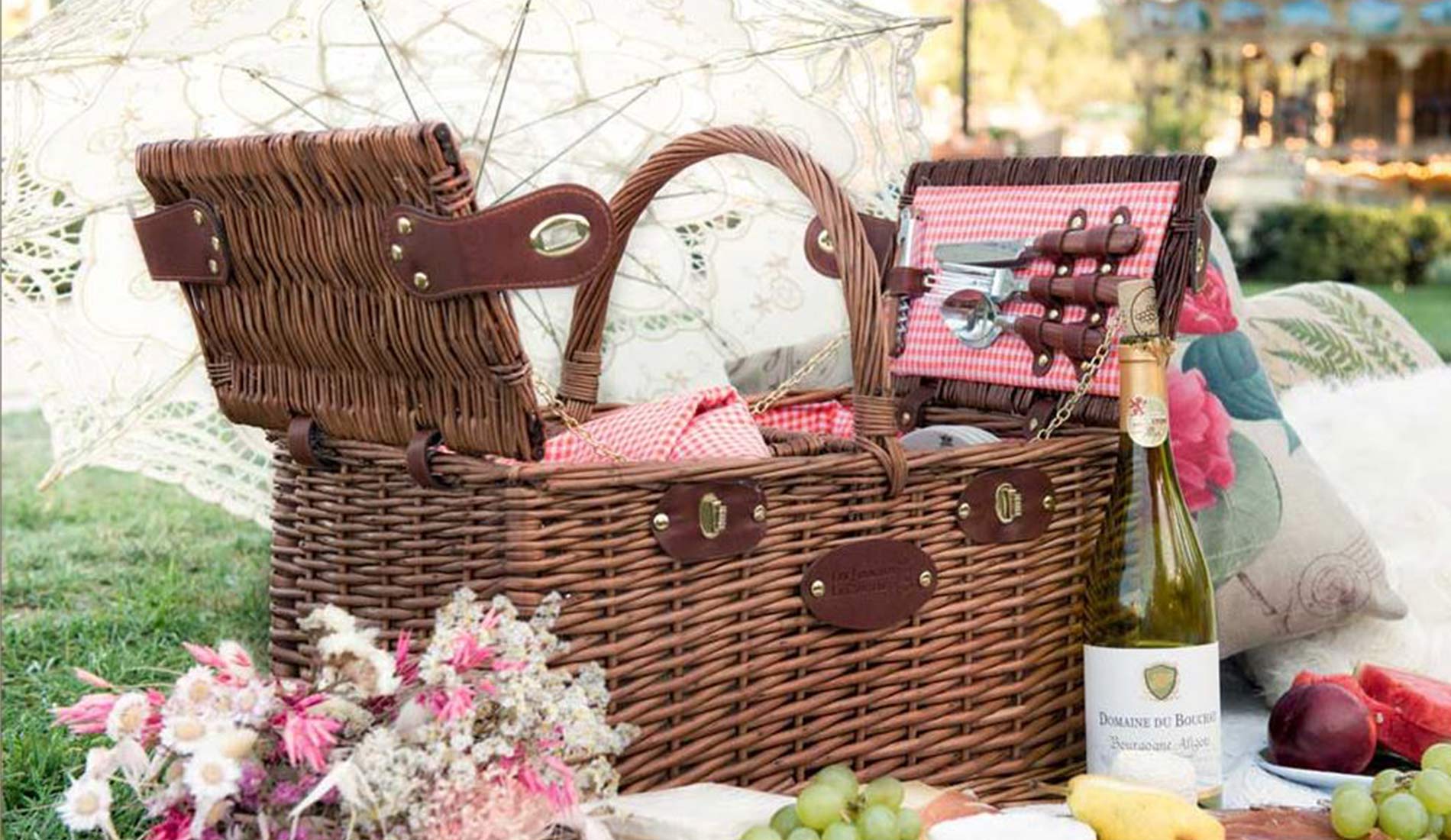 Les Jardins de la Comtesse - Les Jardins de la Comtesse Saint Germain Picknickkorb | Vichy Rouge - sarto Group