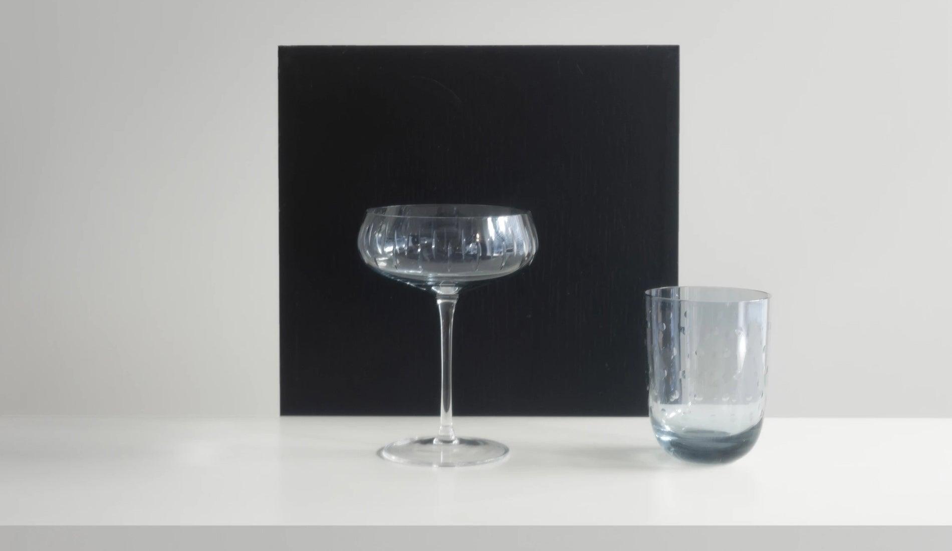 Louise Roe - Louise Roe Crystal Soda Glas | Blau - Trinkgläser - Sarto Group