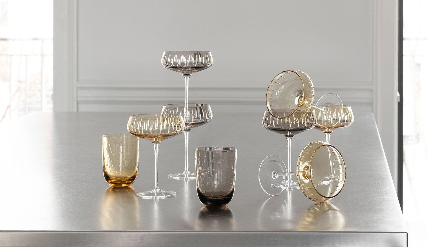 Louise Roe - Louise Roe Crystal Soda Glas | Bernstein - Trinkgläser - Sarto Group