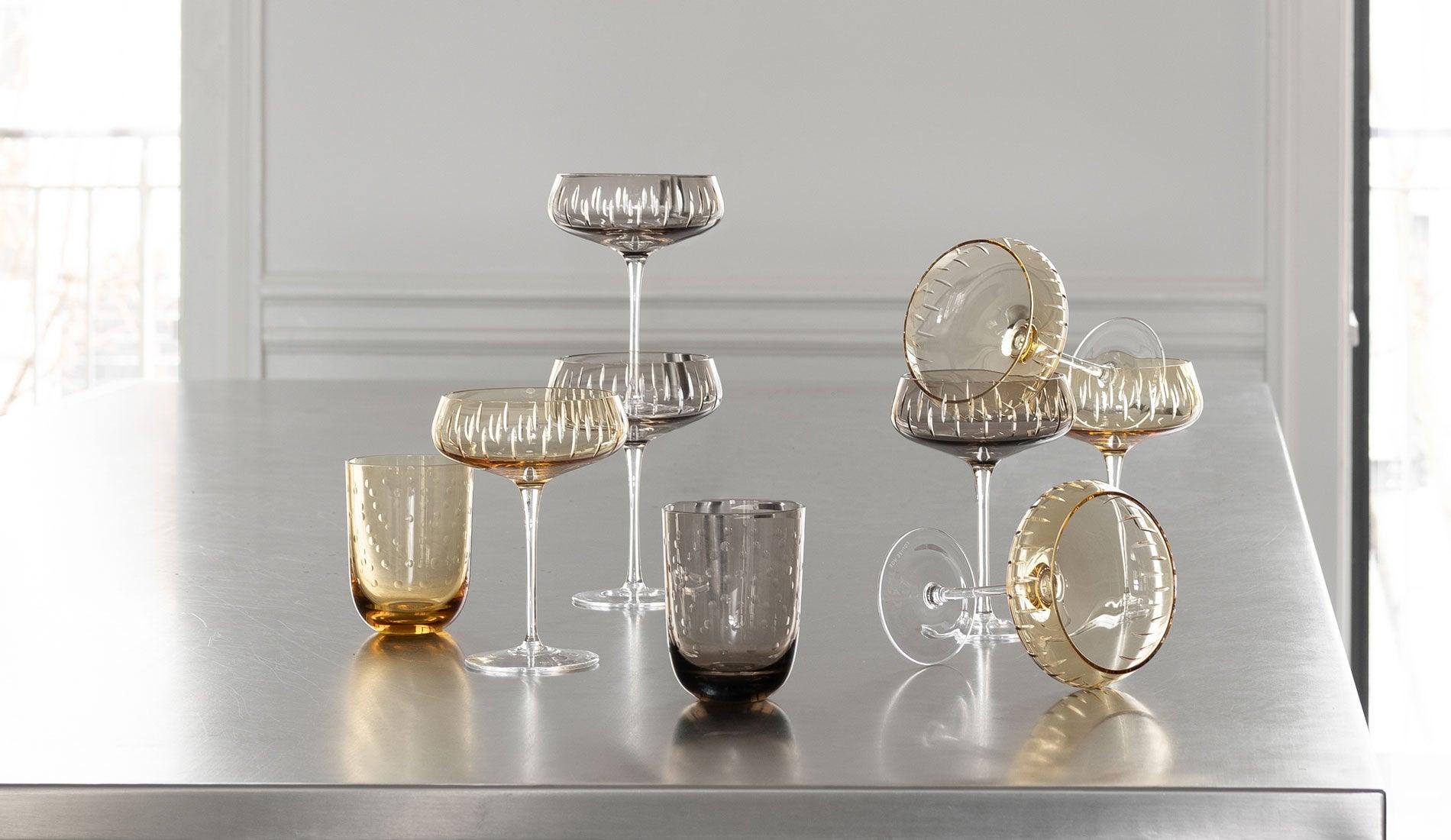 Louise Roe - Louise Roe Crystal Soda Glas | Bernstein - Trinkgläser - Sarto Group