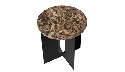 Audo Copenhagen - Audo Copenhagen Androgyne Beistelltisch Schwarz mit Marmor Tischplatte - Beistelltische - Sarto Group