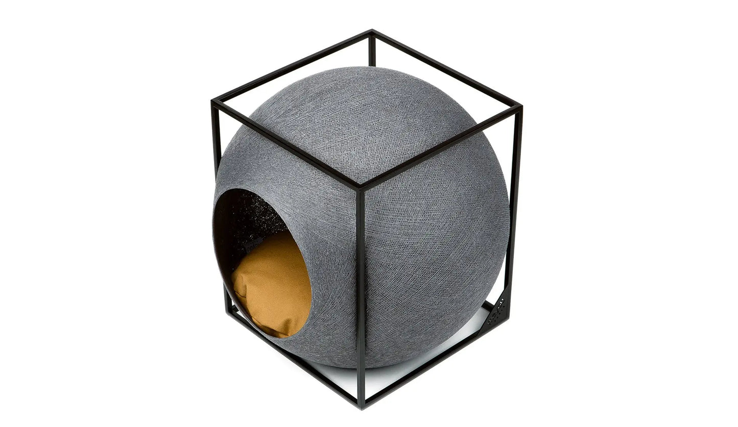 Meyou PARIS - Meyou The Cube Katzenhöhle / Katzenbett | Metall | Dunkelgrau - sarto Group