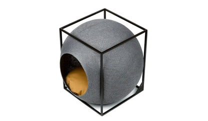 Meyou PARIS - Meyou The Cube Katzenhöhle / Katzenbett | Metall | Dunkelgrau - sarto Group
