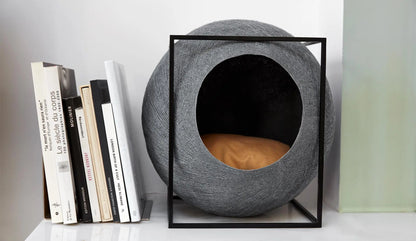 Meyou PARIS - Meyou The Cube Katzenhöhle / Katzenbett | Metall | Dunkelgrau - sarto Group