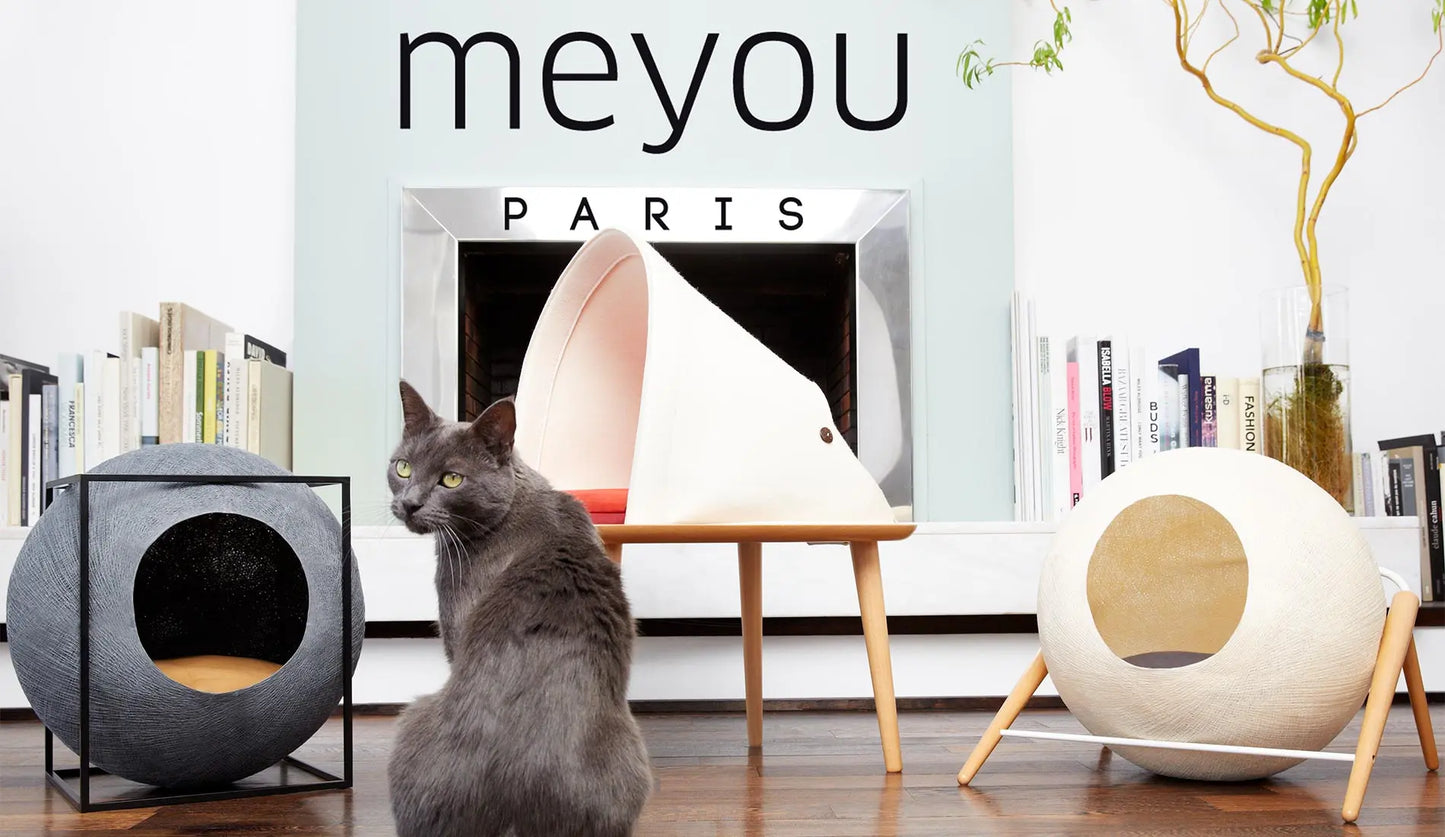 Meyou PARIS - Meyou The Cube Katzenhöhle / Katzenbett | Metall | Dunkelgrau - sarto Group