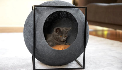 Meyou PARIS - Meyou The Cube Katzenhöhle / Katzenbett | Metall | Dunkelgrau - sarto Group