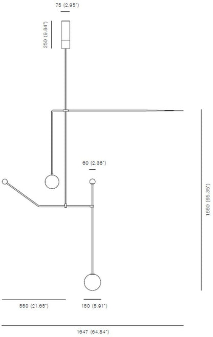 Michael Anastassiades - Michael Anastassiades Mobile Chandelier 6 Hängeleuchte - Hängeleuchten - Sarto Group