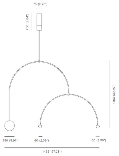 Michael Anastassiades - Michael Anastassiades Mobile Chandelier 9 Hängeleuchte - Hängeleuchten - Sarto Group