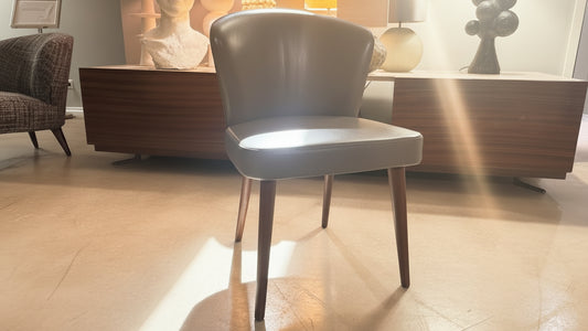 Minotti Aston Dining Stuhl Leder grau
