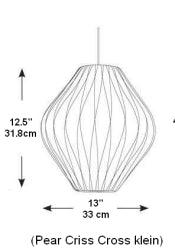 Hay - George Nelson Bubble Lamp Pear Criss Cross small Hängeleuchte - sarto Tailored Interiors Group