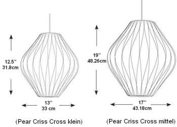 Hay - George Nelson Bubble Lamp Pear Criss Cross Hängeleuchte - Hängeleuchten - Sarto Group