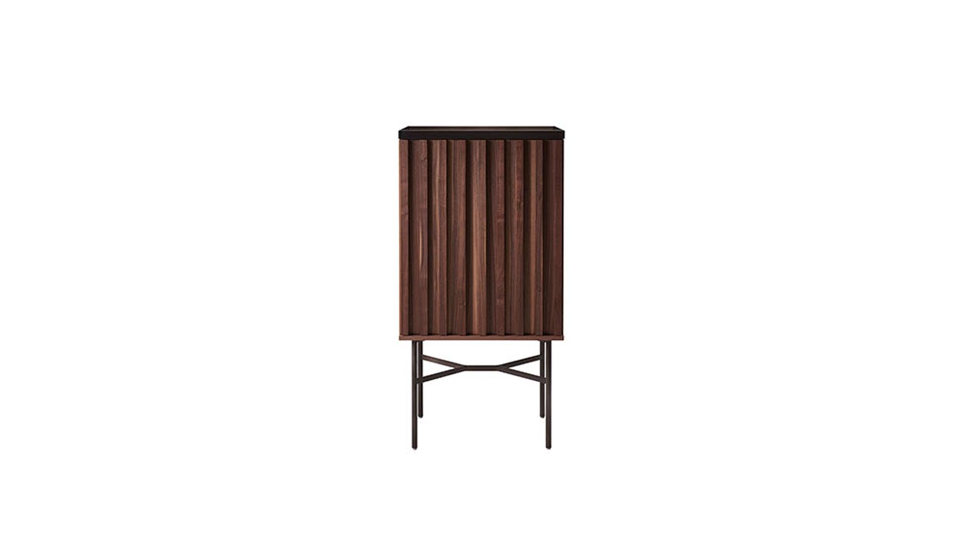 More - MORE HARRI Barschrank schmal hoch | Nussbaum - Barschränke - Sarto Group