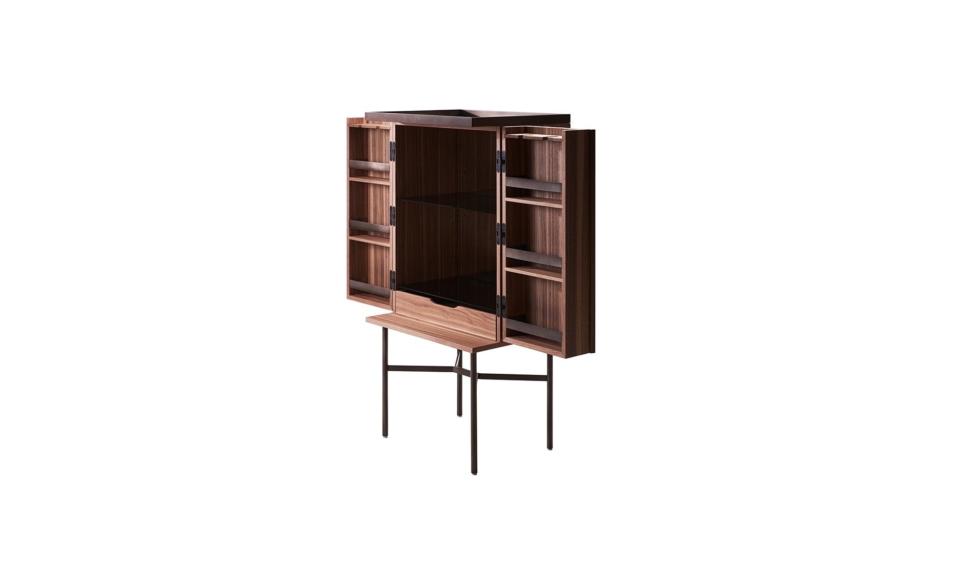 More - MORE HARRI Barschrank schmal hoch | Nussbaum - Barschränke - Sarto Group