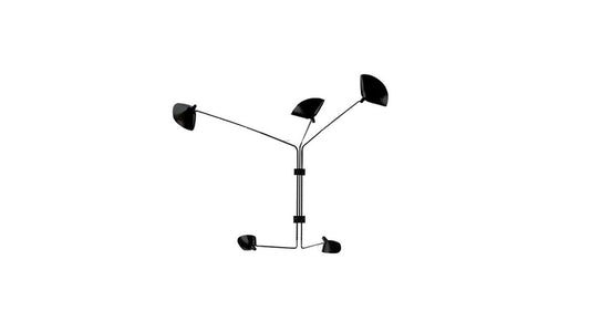 Serge Mouille - Serge Mouille Applique 5 bras pivotants Wandleuchte - Wandleuchten - Sarto Group