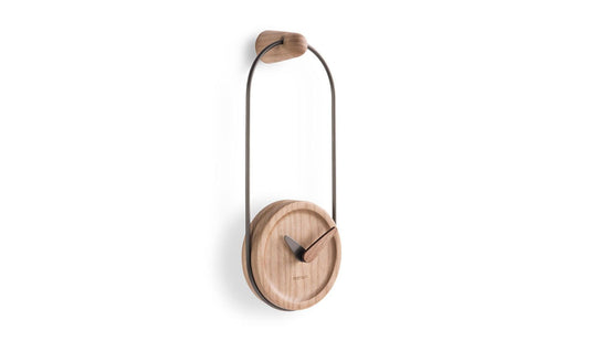 Nomon - Nomon Micro Eslabon Wanduhr | Eiche - Graphit - Wanduhren - Sarto Group