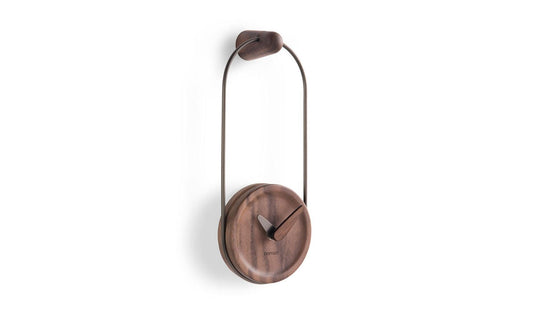 Nomon - Nomon Micro Eslabon Wanduhr | Nussbaum - Graphit - Wanduhren - Sarto Group