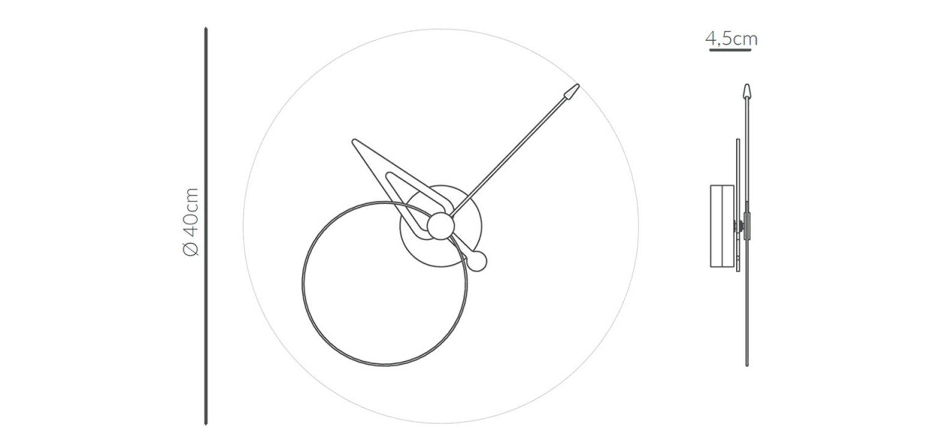 Nomon - Nomon Pico Wanduhr | Weiß - Eiche - Wanduhren - Sarto Group