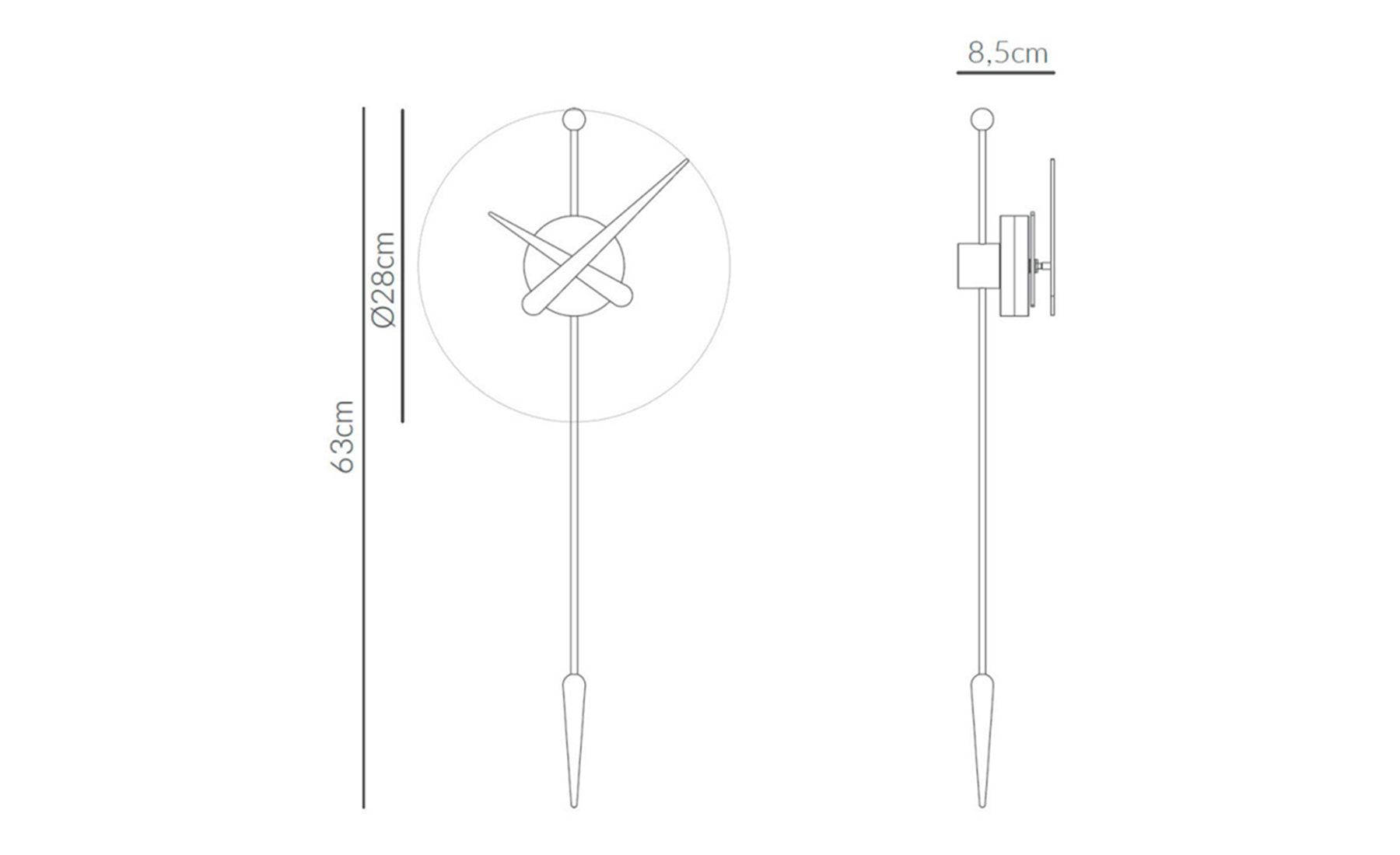 Nomon - Nomon Punta Wanduhr | Weiss - Eiche - Wanduhren - Sarto Group