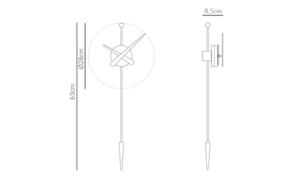 Nomon - Nomon Punta Wanduhr | Weiss - Eiche - Wanduhren - Sarto Group