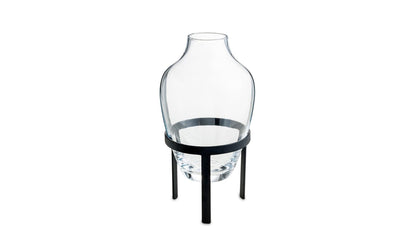 Nordstjerne - Nordstjerne Adorn Vase | Transparent - Schwarz - Vasen - Sarto Group