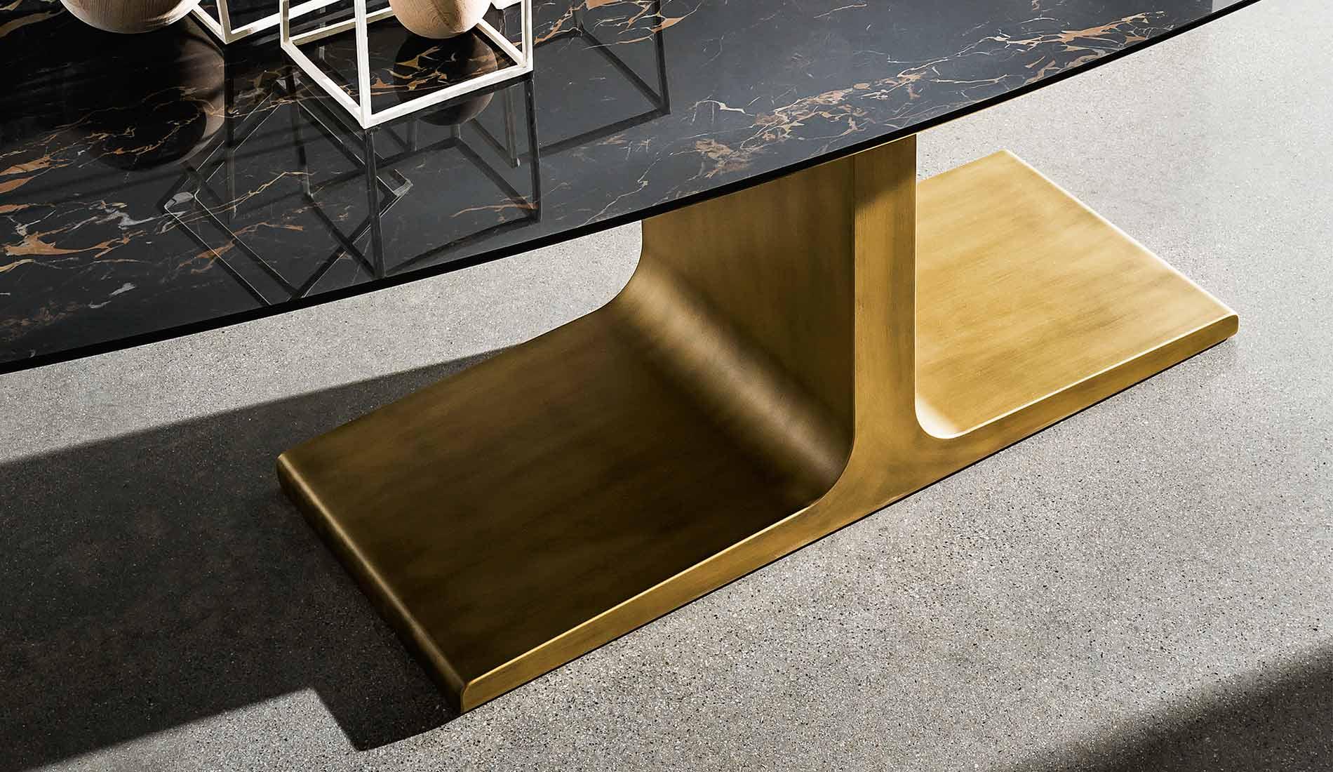 Sovet - Sovet Palace Shaped | Bronze - Portoro - Esstische - Sarto Group