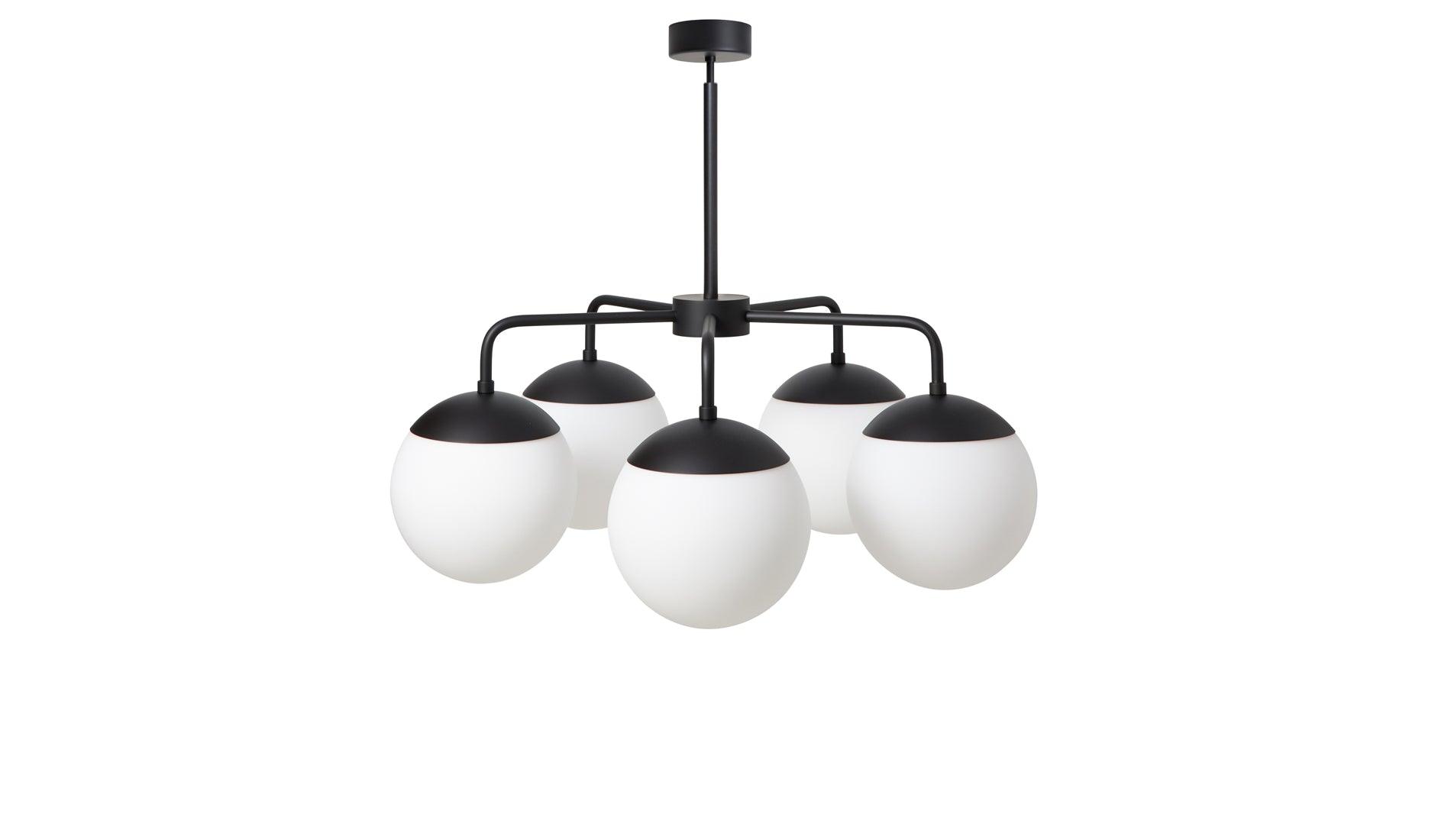 Rubn - Rubn Lord 5 Kronleuchter | Schwarz + Opal - Kronleuchter - Sarto Group