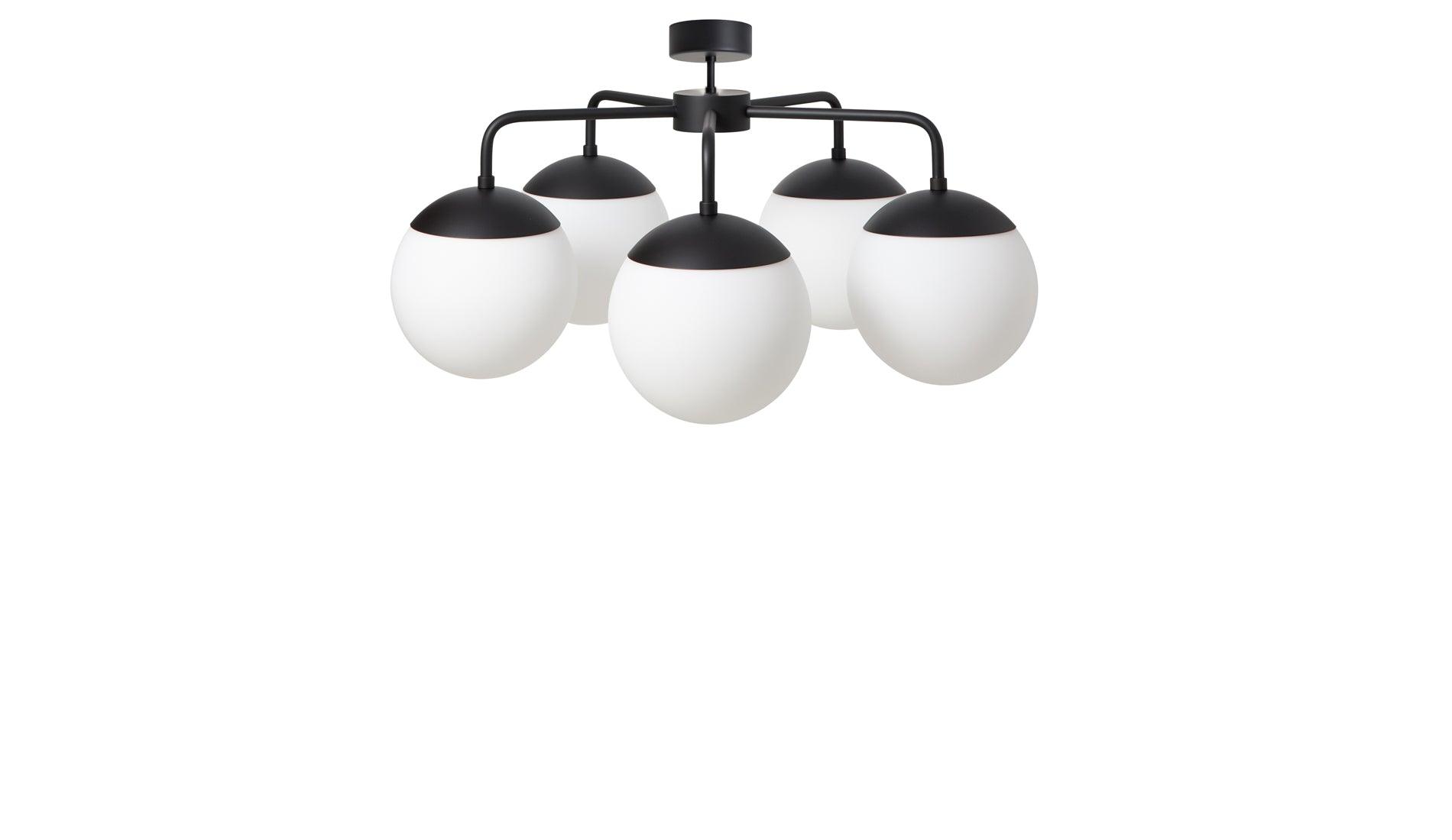 Rubn - Rubn Lord 5 Kronleuchter | Schwarz + Opal - Kronleuchter - Sarto Group