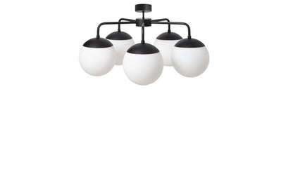 Rubn - Rubn Lord 5 Kronleuchter | Schwarz + Opal - Kronleuchter - Sarto Group