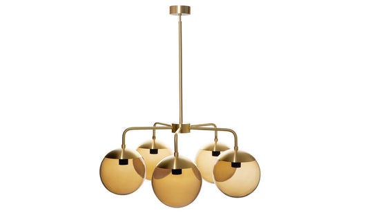 Rubn - Rubn Lord 5 Kronleuchter | Messing + Braun - sarto Tailored Interiors Group