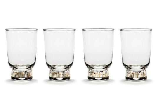 Serax - Serax Feast Glas 33 cl | Stripes Gold | 4 Stk - Trinkgläser - Sarto Group