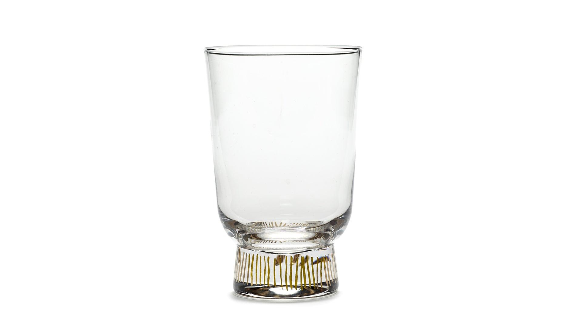 Serax - Serax Feast Glas 33 cl | Stripes Gold | 4 Stk - Trinkgläser - Sarto Group