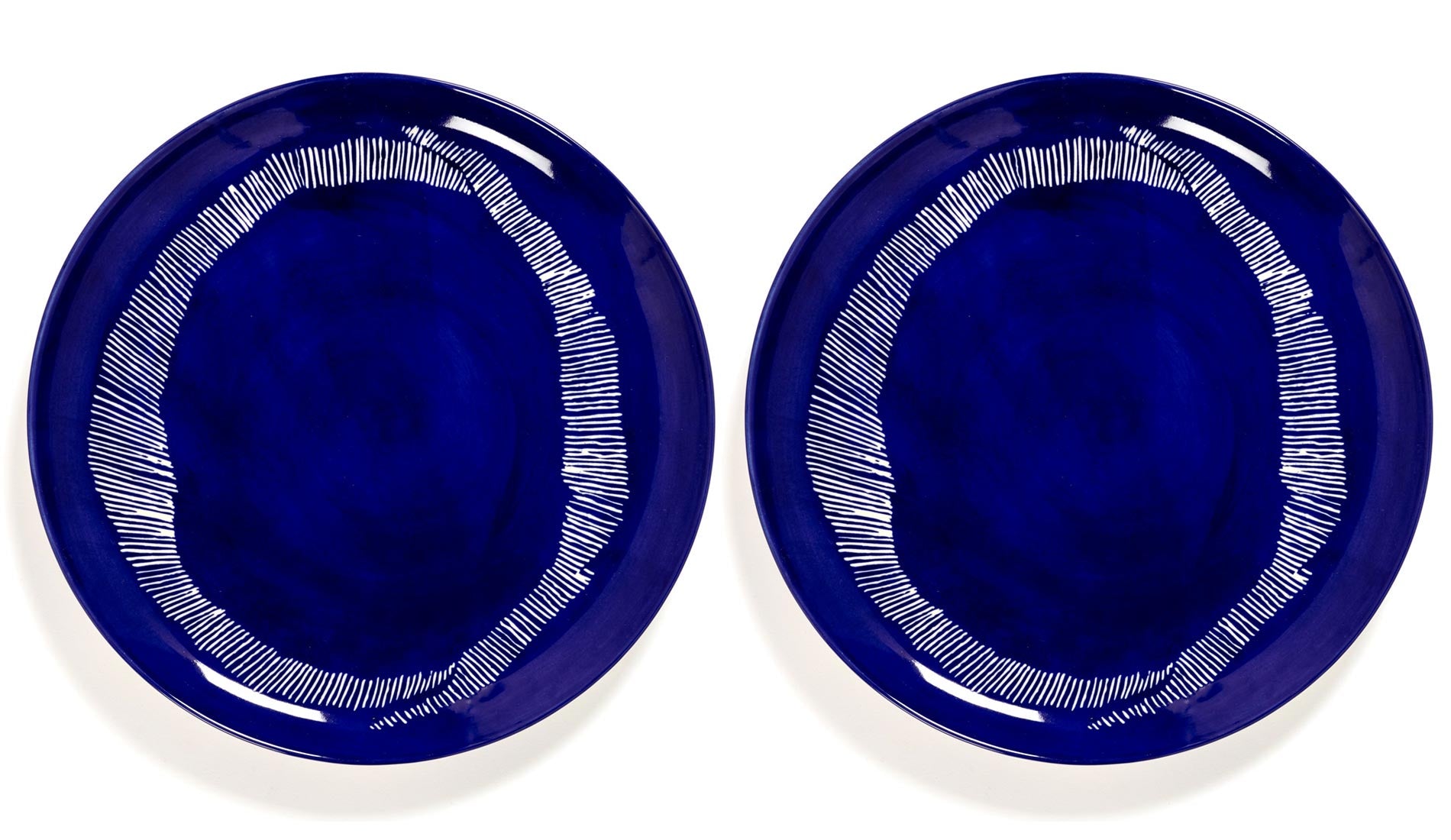 Serax - Serax Feast Teller L 26.5 cm | Lapis Lazuli Swirl - Stripes White | 2 Stk - sarto Group