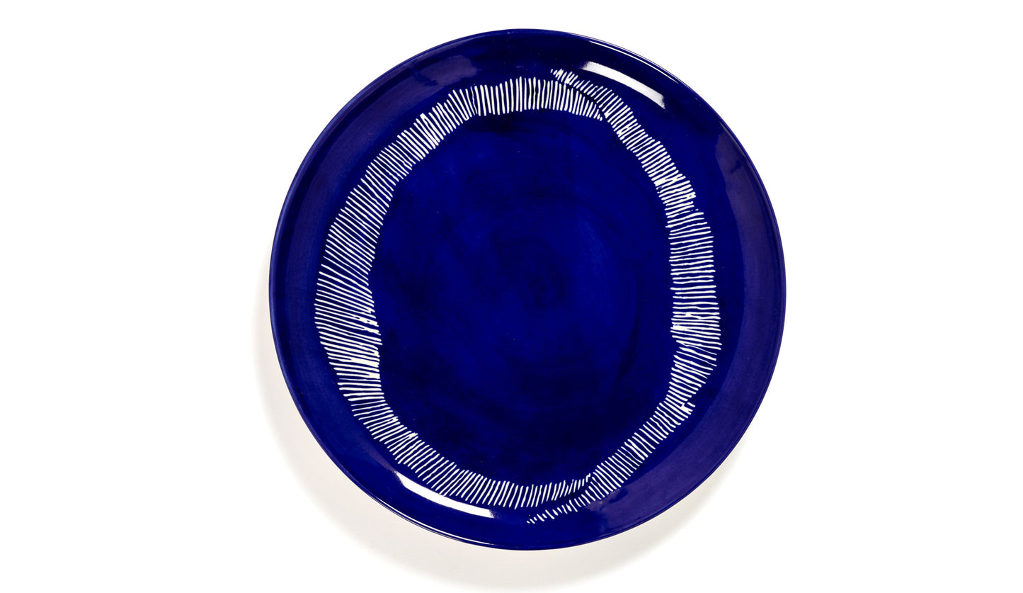 Serax - Serax Feast Teller L 26.5 cm | Lapis Lazuli Swirl - Stripes White | 2 Stk - sarto Group