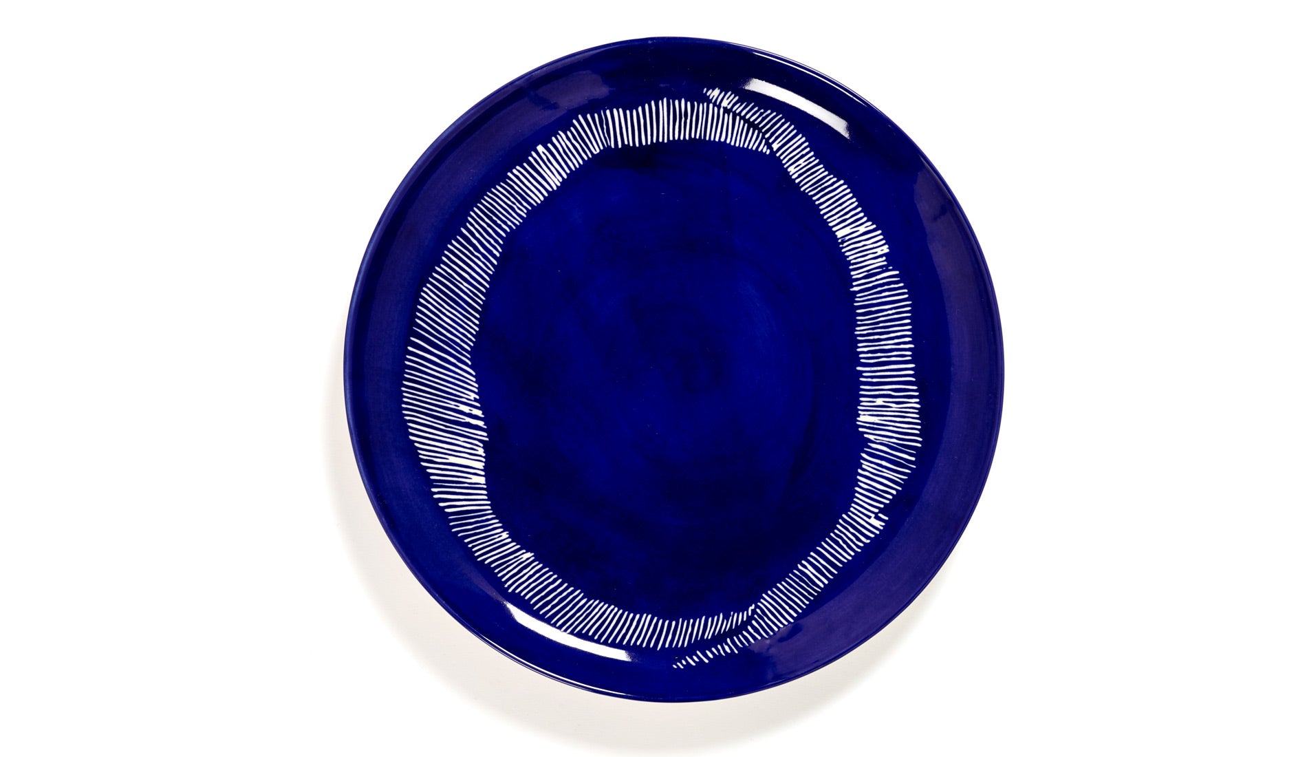Serax - Serax Feast Teller L 26.5 cm | Lapis Lazuli Swirl - Stripes White | 2 Stk - sarto Group