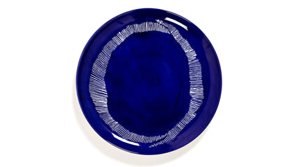 Serax - Serax Feast Teller L 26.5 cm | Lapis Lazuli Swirl - Stripes White | 2 Stk - sarto Group