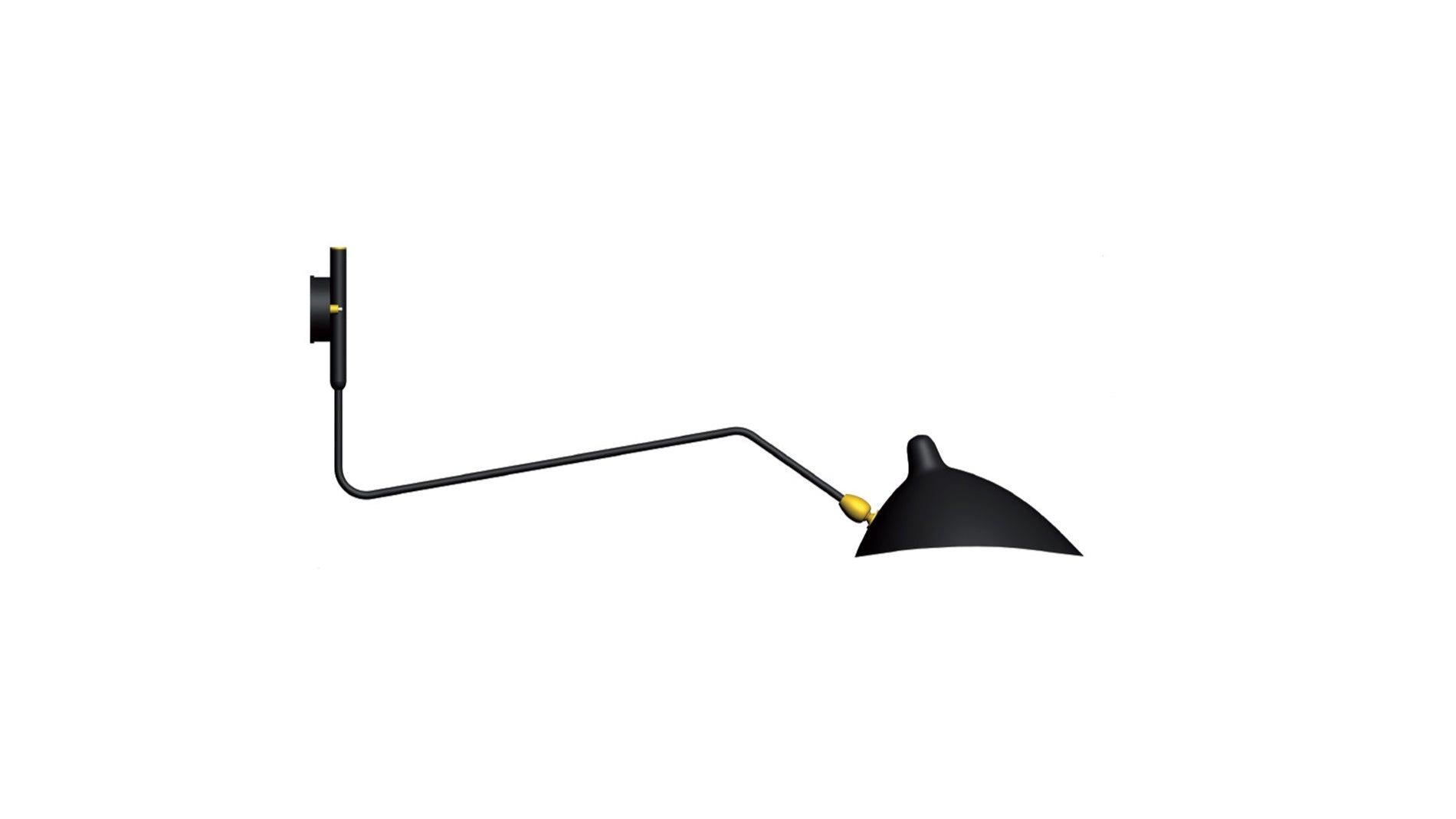 Serge Mouille - Serge Mouille Applique 1 bras pivotant courbe Wandleuchte - Wandleuchten - Sarto Group
