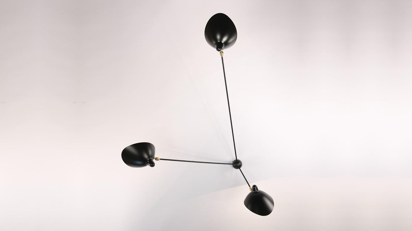 Serge Mouille - Serge Mouille Applique Araignée 3 bras fixes Wandleuchte - Wandleuchten - Sarto Group