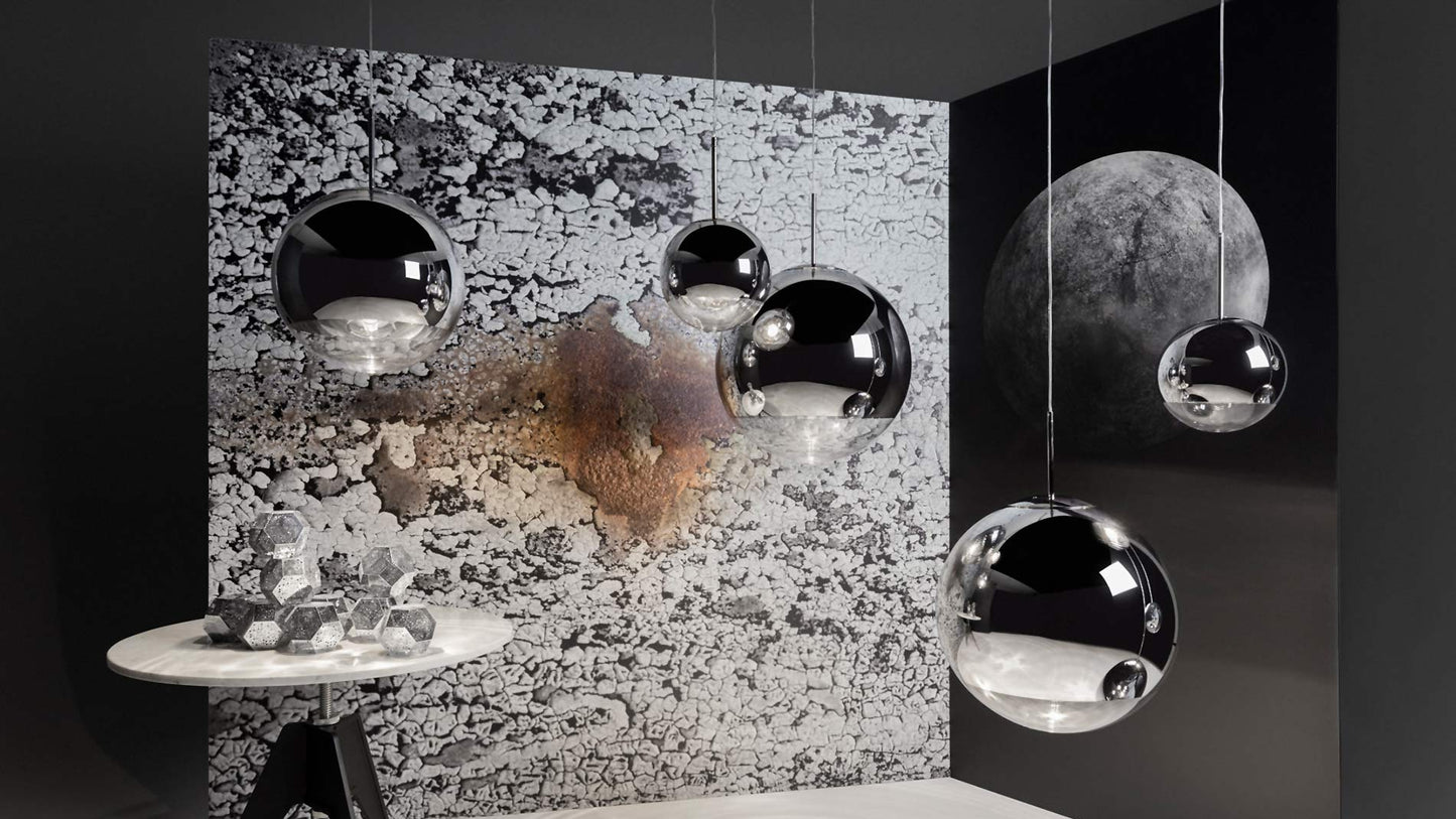 Tom Dixon Mirror Ball pendant group