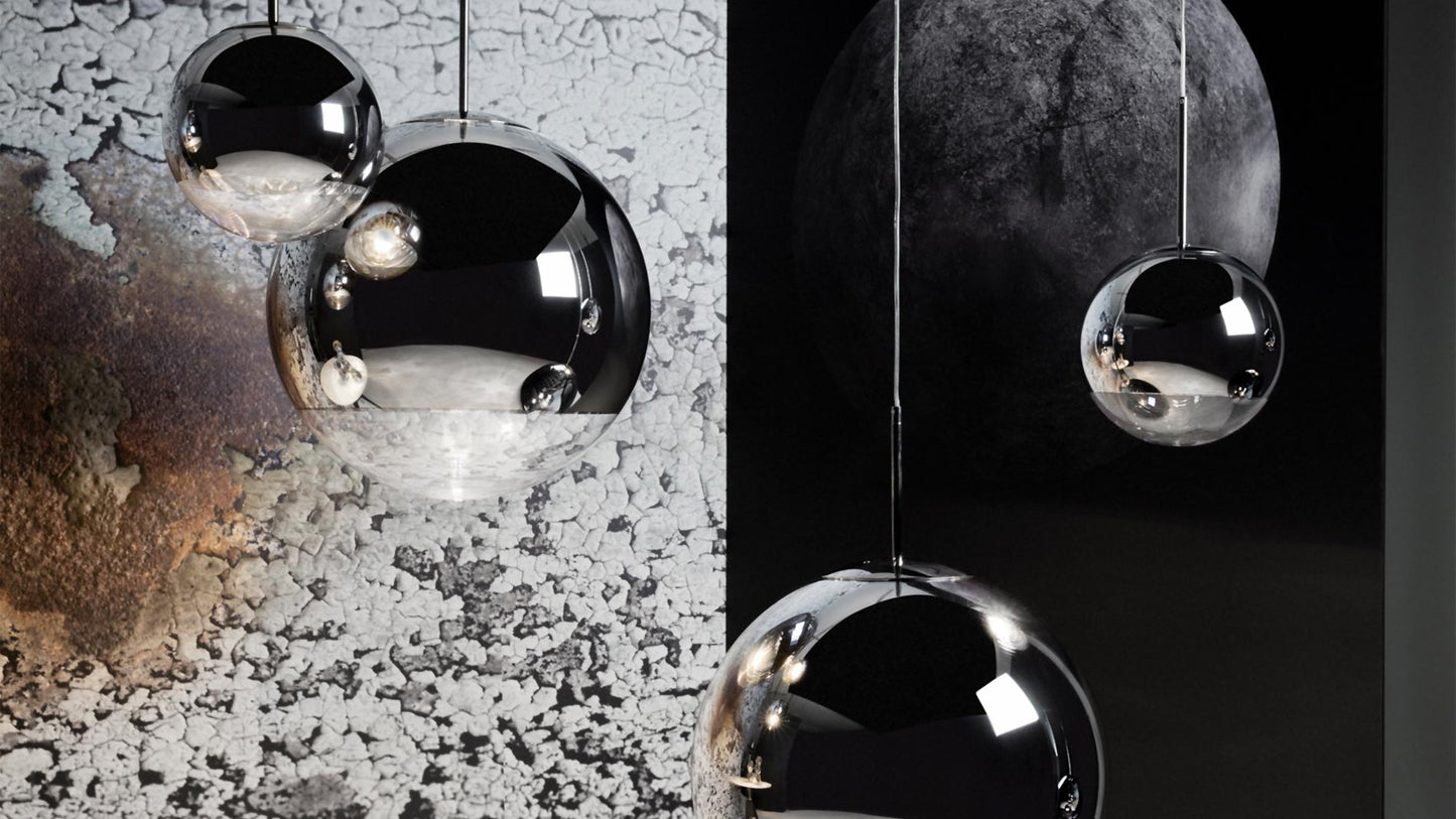 Tom Dixon Mirror Ball pendant group