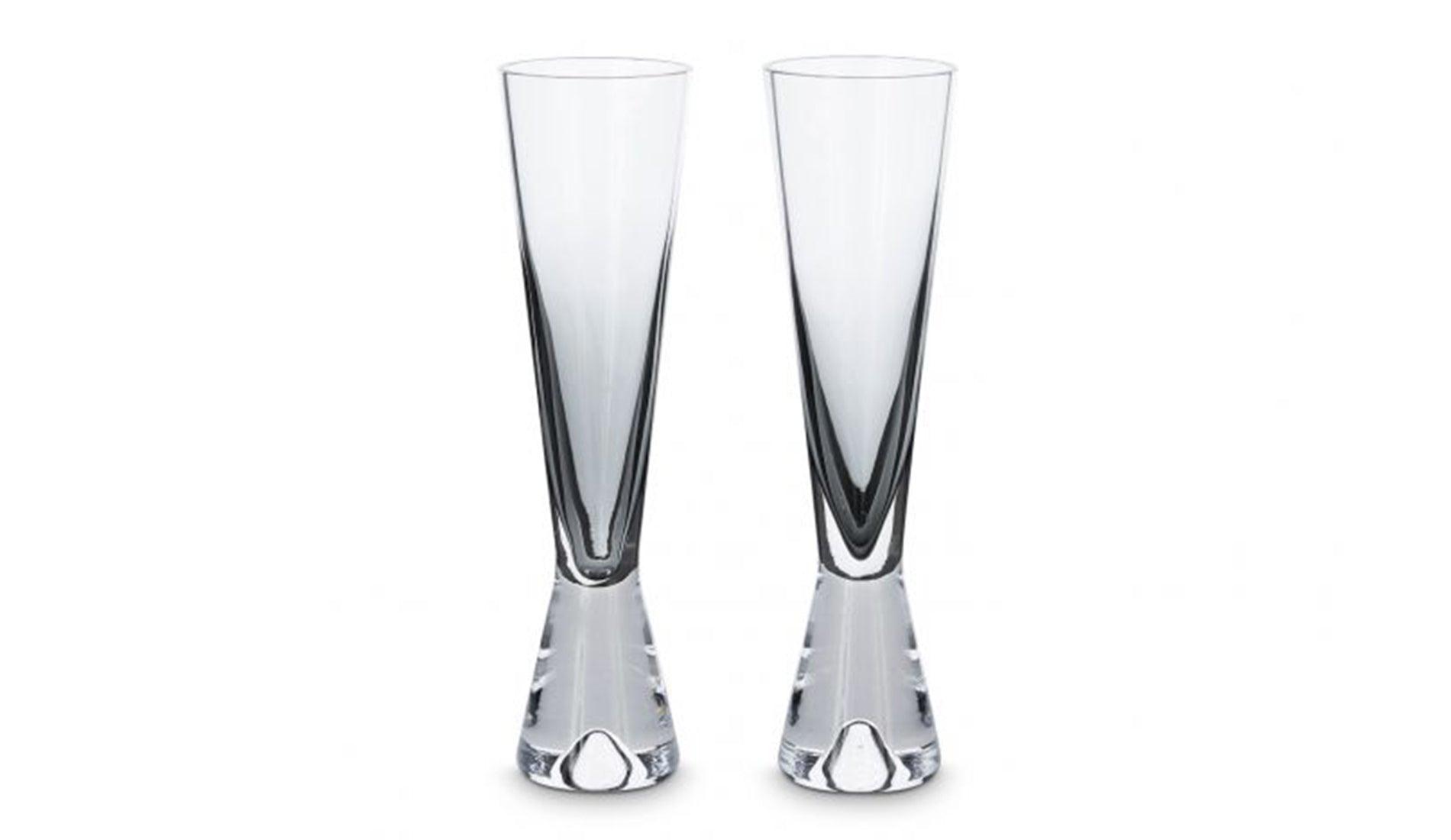 Tom Dixon - Tom Dixon Tank Champagnergläser schwarz | 2er Set - Stielgläser - Sarto Group