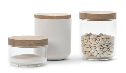 When Objects Work - When Objects Work VVD Pottery Dose Weiß | H17 x Ø15 cm - Dosen - Sarto Group