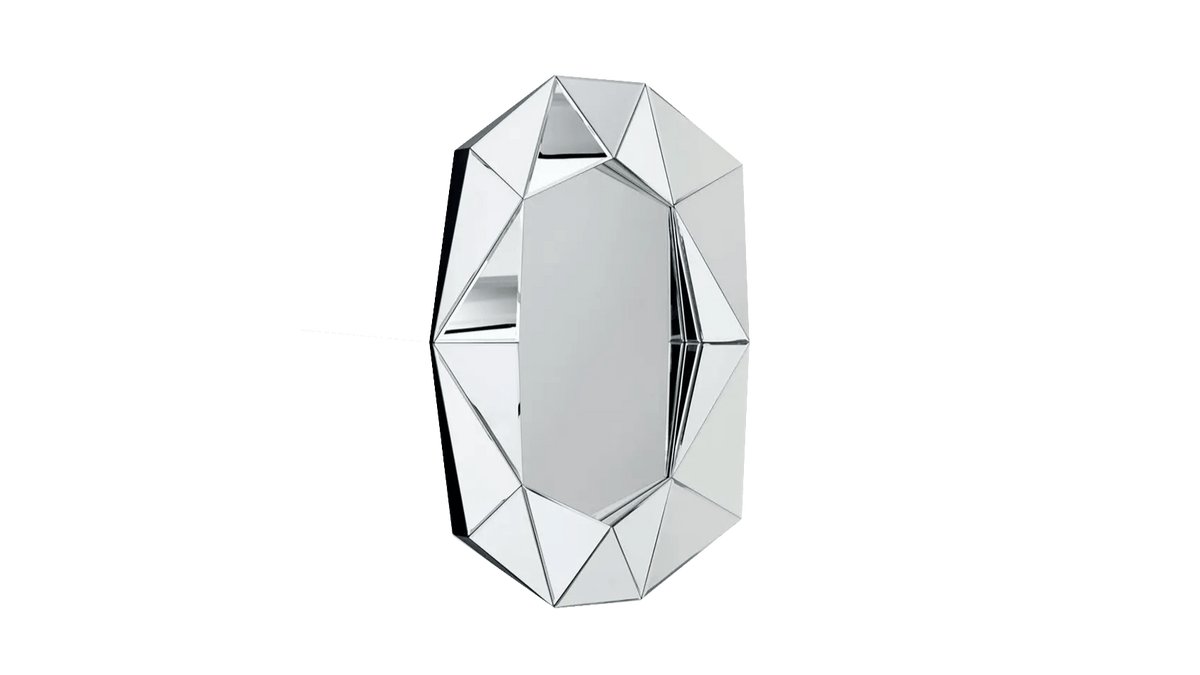 Reflections Copenhagen - Reflections Copenhagen Diamond Mirror Large - Silver - Lagerware - Sarto Group