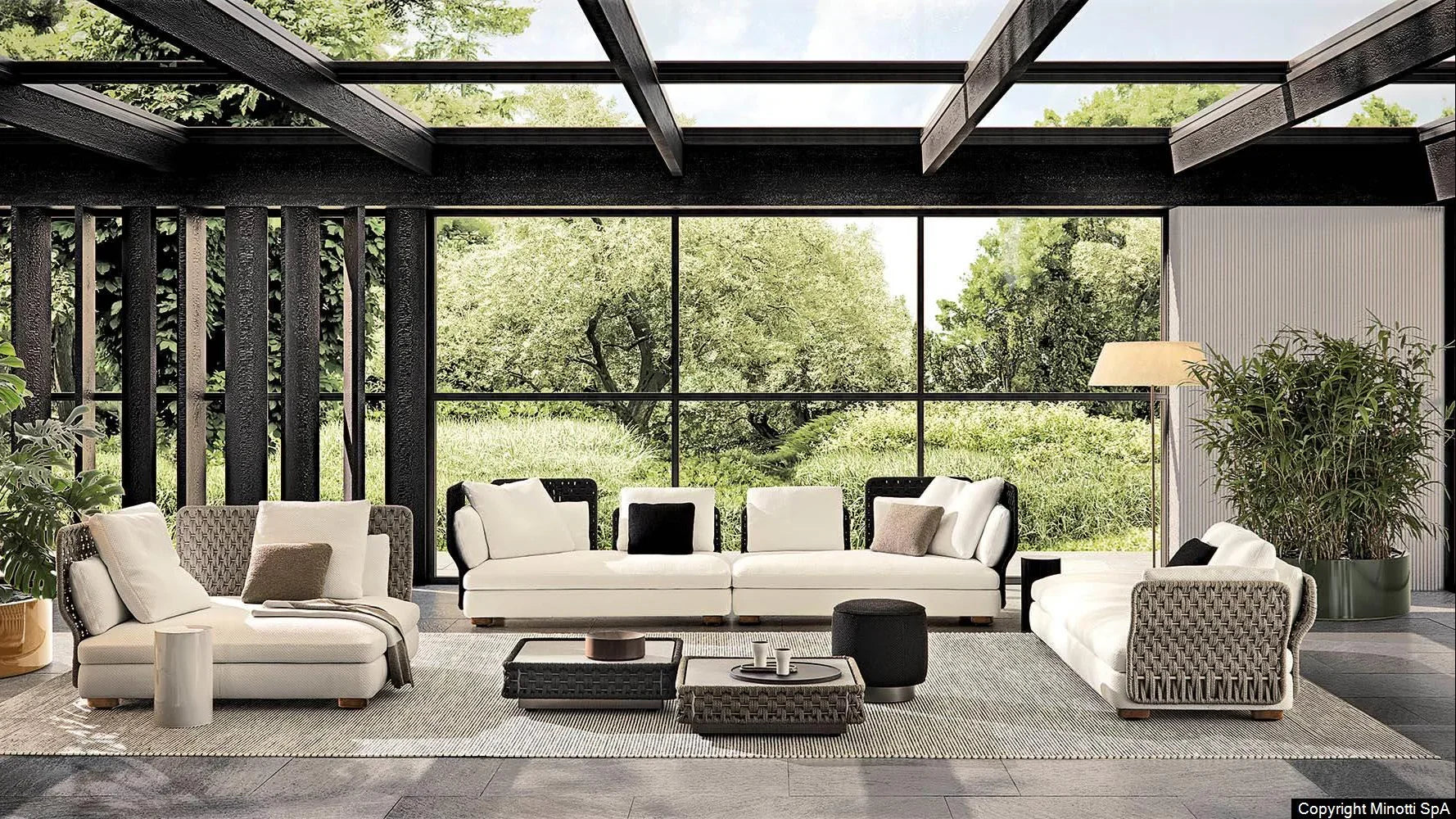 Minotti - Amii Outdoor Sofa - sarto Tailored Interiors Group