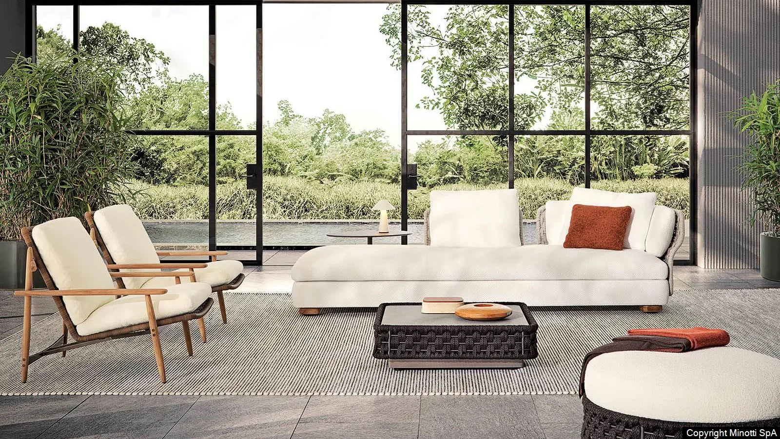 Minotti - Amii Outdoor Sofa - sarto Tailored Interiors Group