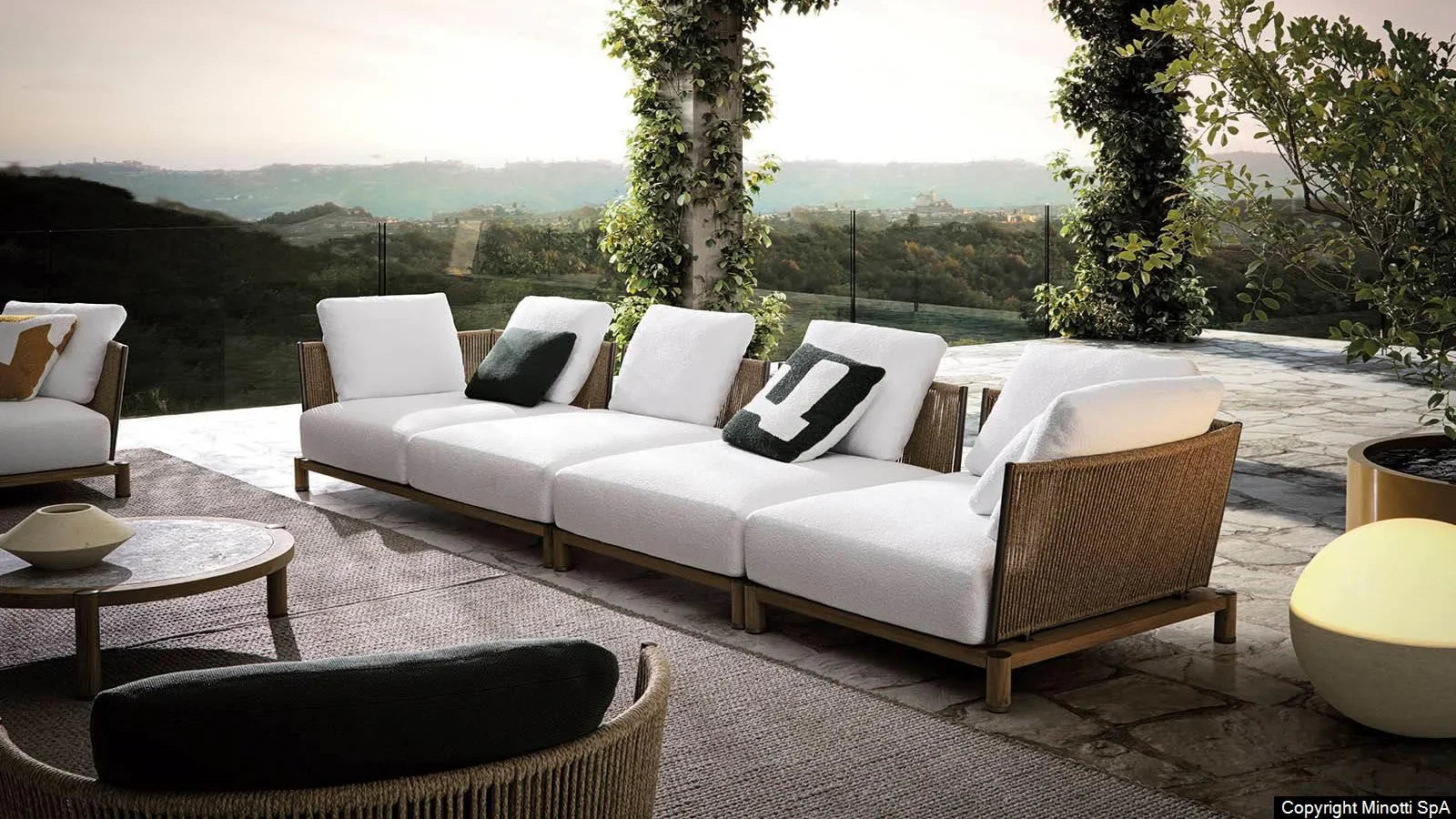 Minotti - Daylight Outdoor Sofa - sarto Tailored Interiors Group