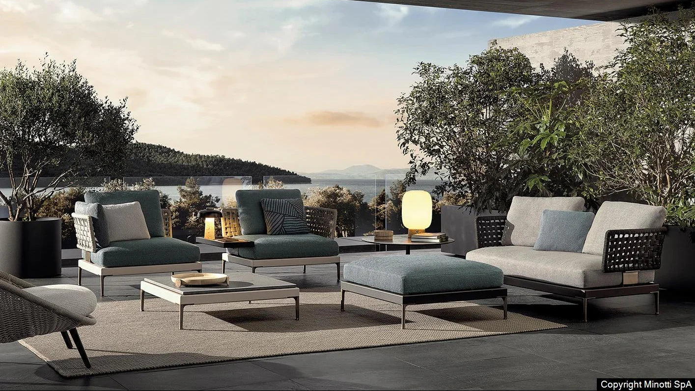 Minotti - Patio Outdoor Sofa - sarto Tailored Interiors Group